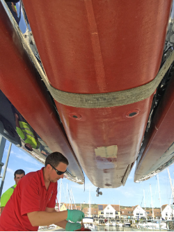 Antifouling the last bits just before splash